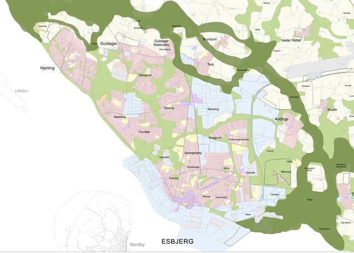 En ydre grøn ring omkring Esbjerg skal sikre adgang til grønne områder fra nuværende og kommende bydele.